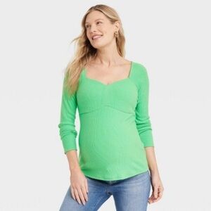 NWT Isabel Maternity Corsetry Long Sleeve
Ribbed Shirt Size XL